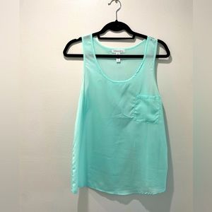 Light blue sheer tank